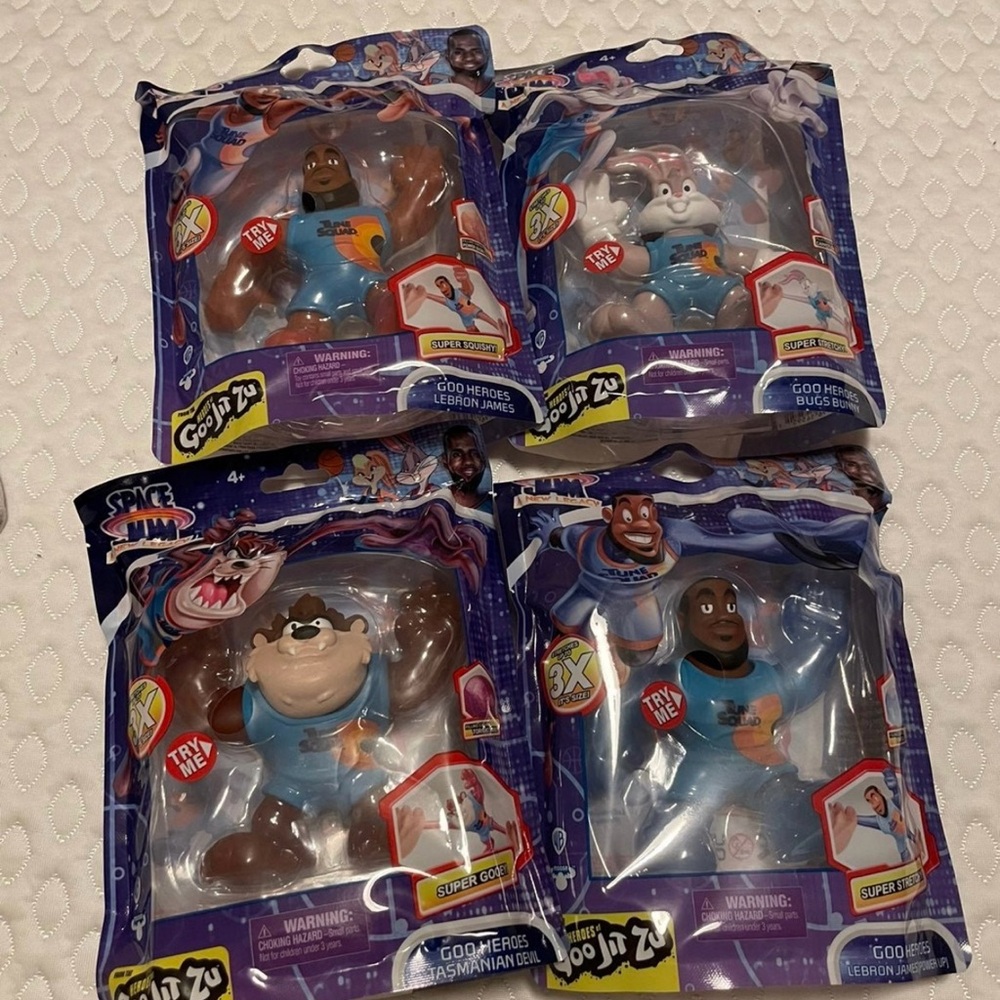 Heroes of Goo Jit Zu Space Jam A New Legacy Complete Set of 4 New & Sealed